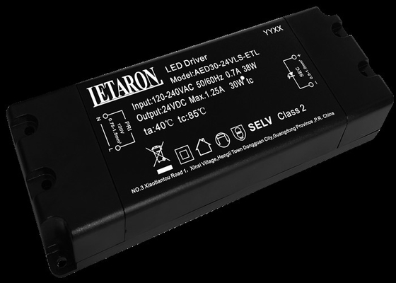 1250mA ตู้ไฟ Letaron ไดร์เวอร์ LED 24V 30W พร้อมใบรับรอง ETL